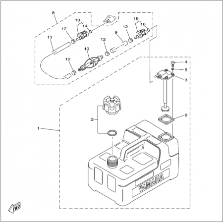 Внешний топливный бак для SEA-PRO T 4 - T 5 (Manual)