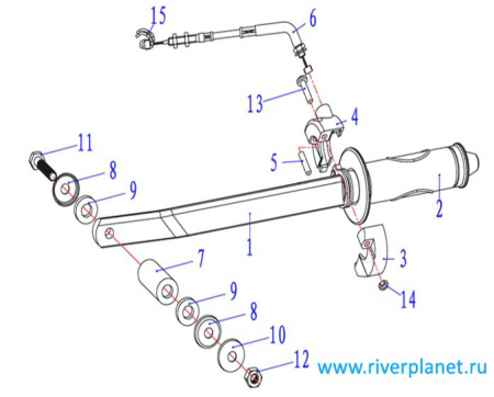 Румпель для GLADIATOR G2.5FHS